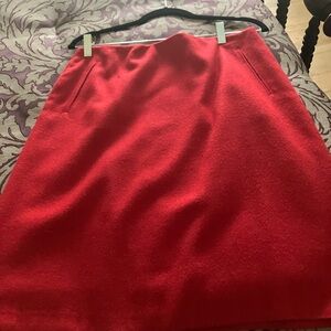 Talbots Vibrant Red Pencil Skirt